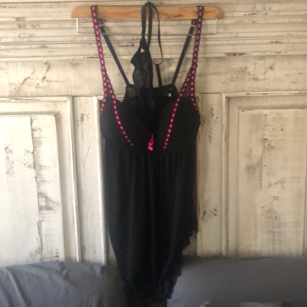 ⚡️Babydoll Blk/Pink lingerie⚡️bachelorette bridal